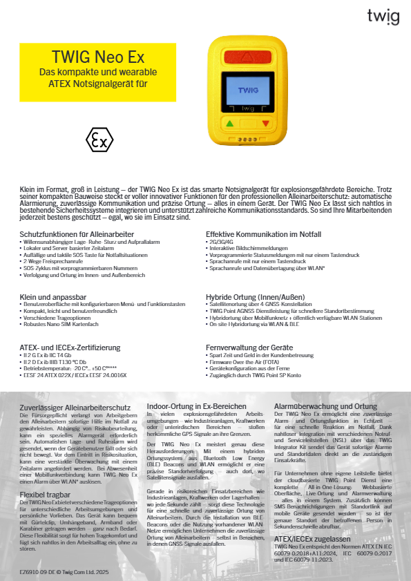 TWIG Neo Ex Datenblatt EZ6910-DE